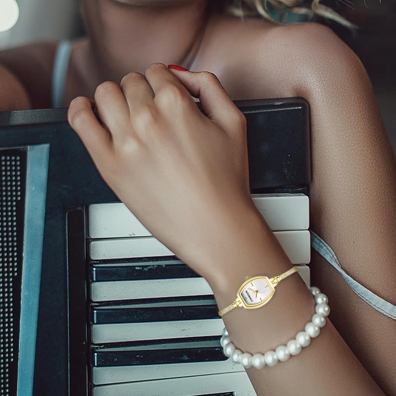 JIANDUN Petite Women’s Watch, Diamond Accent Bracelet Style, Waterproof Analog Dress Watch, Thoughtful Gift for Girlfriend - Image 5