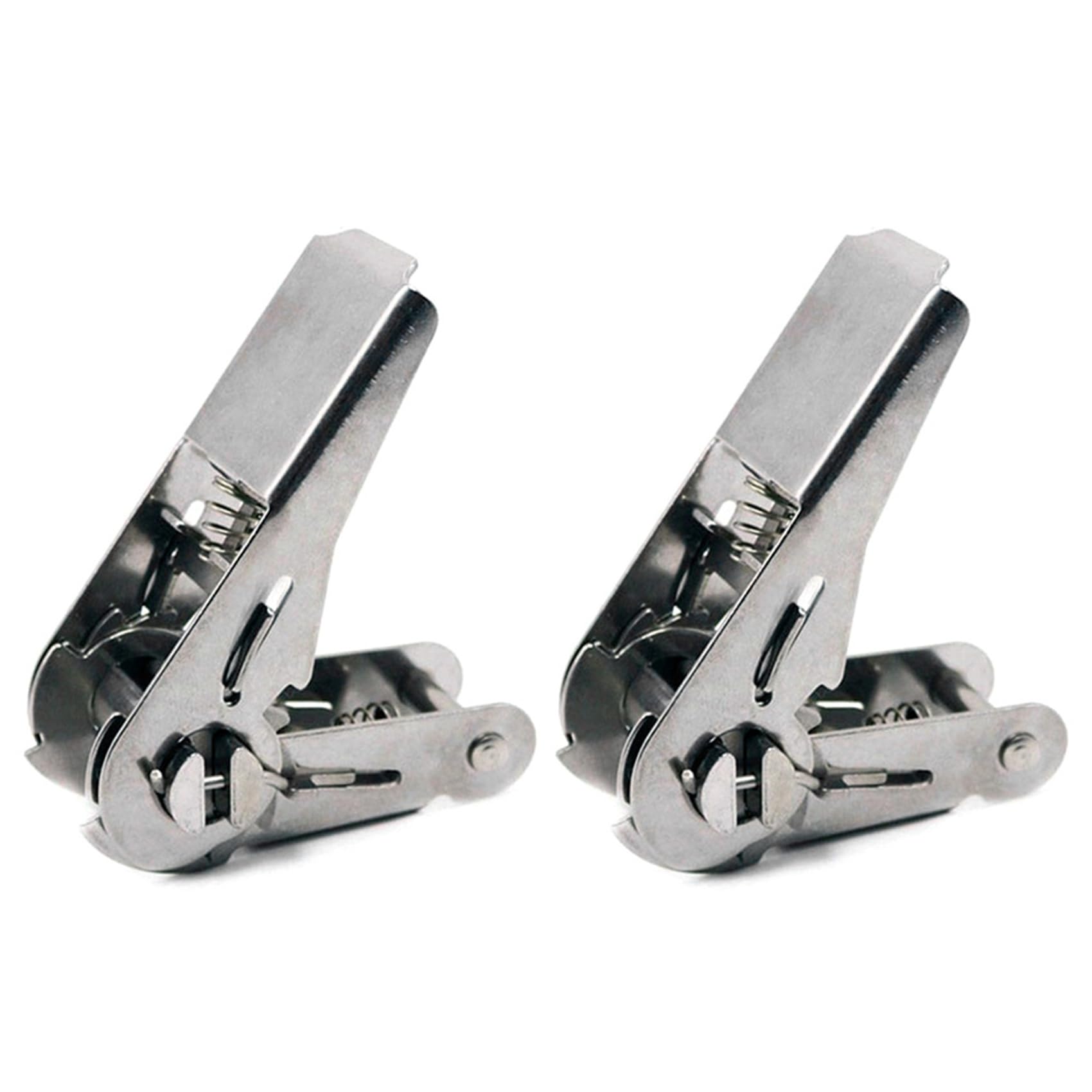 Jnchdghwa Silver 2Pcs 1 Inch Breaking Force 0.8 Tons Fastener Tensioner Ratchet Tensioner Cargo Tightener