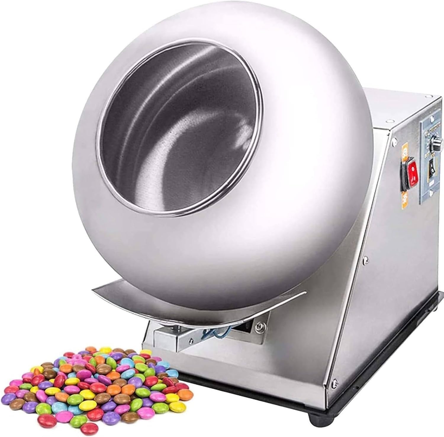 AWAYDD Small Sugar Film Polishing Pan Sugar Coating Machine 2-5kg/hour for Tablet Chocolate Dragee Peanut,Commercial Chocolate Coating Machine