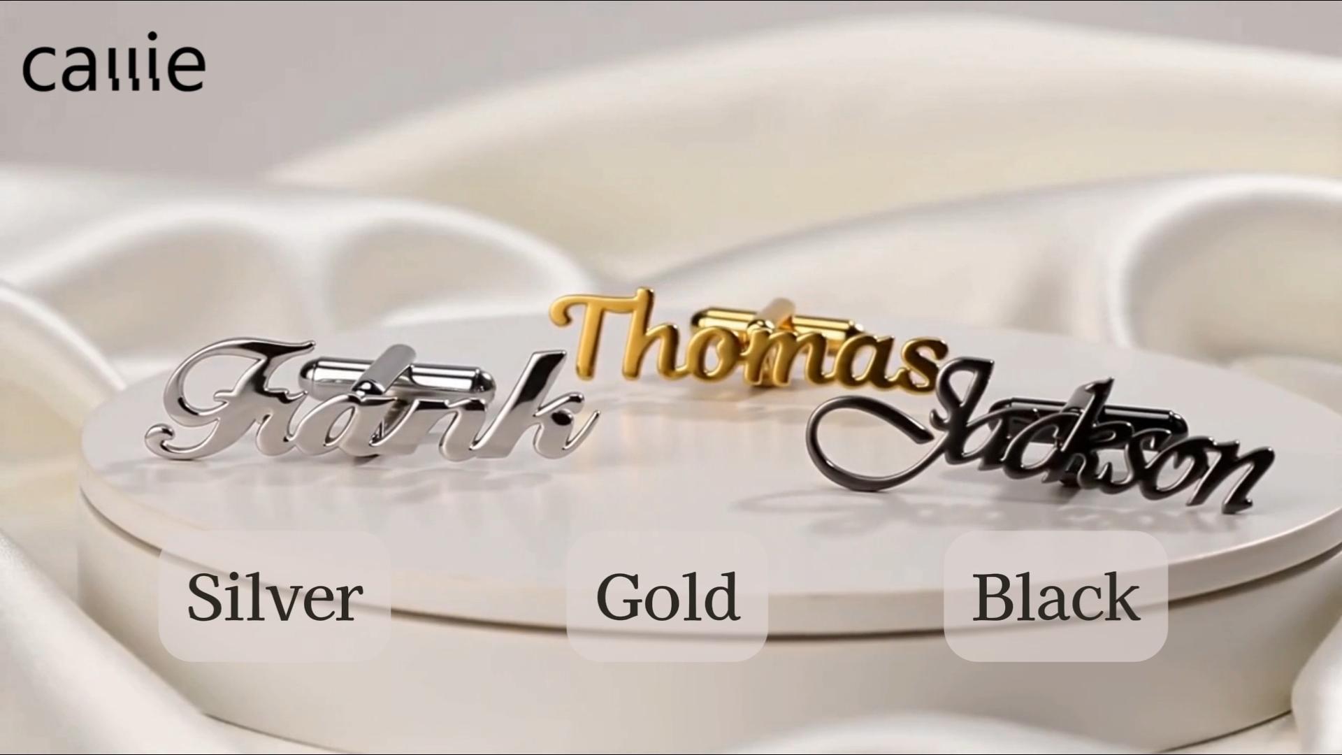 Mancuernillas personalizadas de plata para hombre miniatura 7