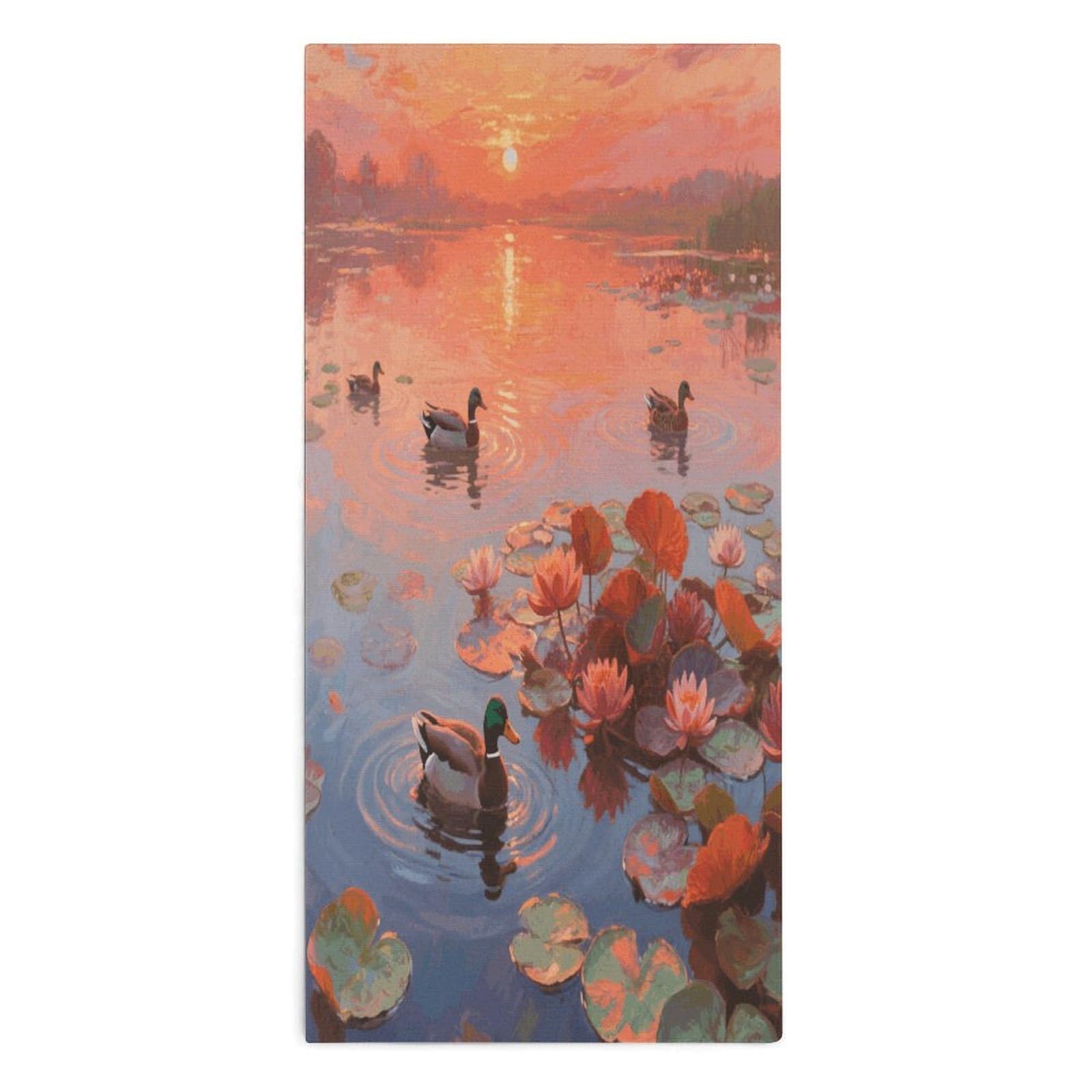 YUXBVKRS Waterlily Hand Towels for Bathroom 14x29 Inch