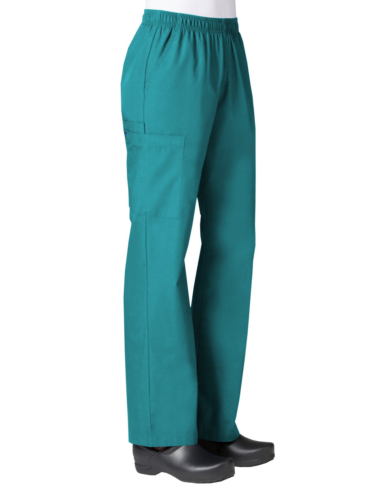 Maevn Women's Core Full Elastic Band Cargo Pants(Teal, Small)