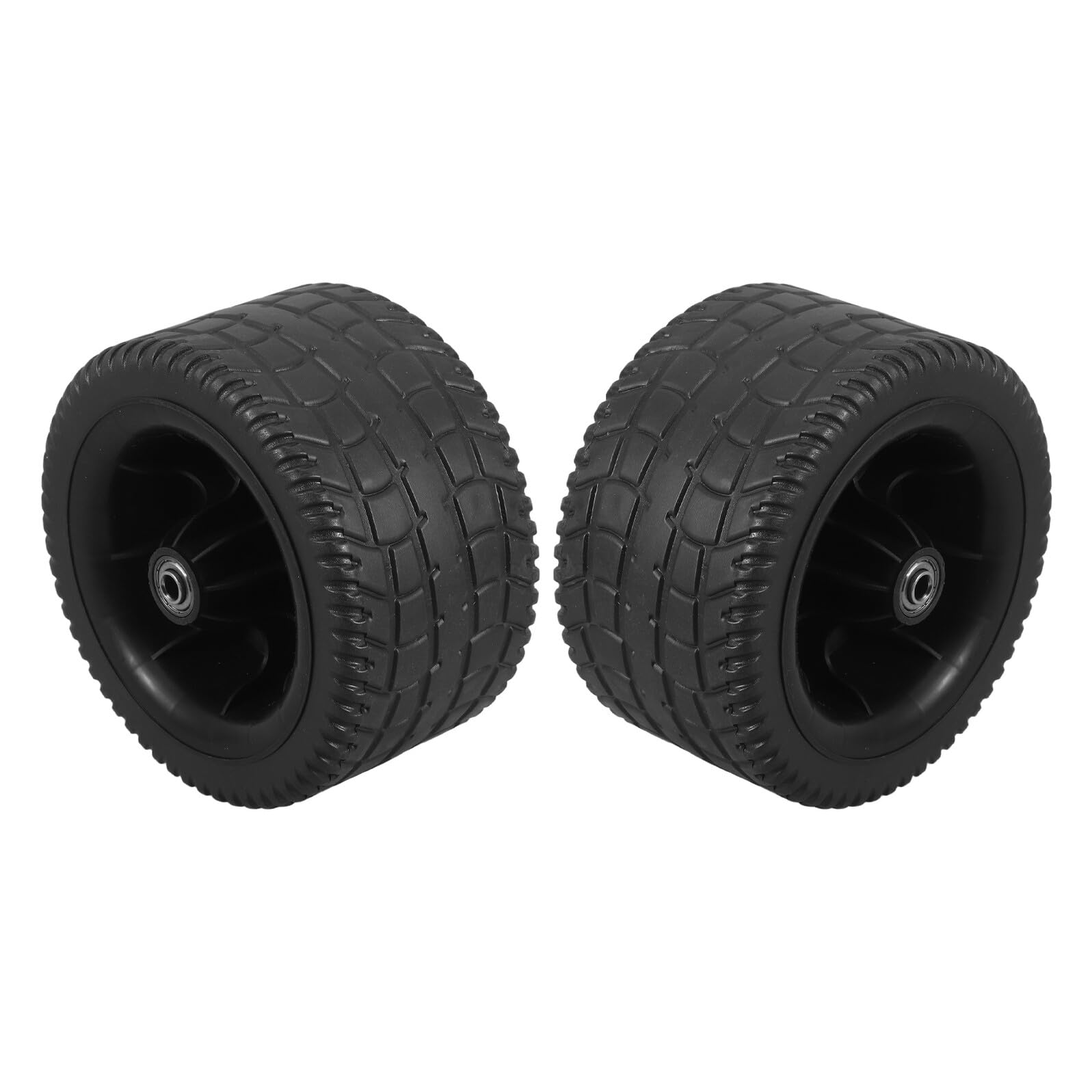 COHEALI Lot de 2 Roues de Remplacement en Caoutchouc 7 Pouces pour Compresseur d'Air et Chariot de Camping Résistantes aux Intempéries Haute Charge Accessoire Polyvalent pour Plage et