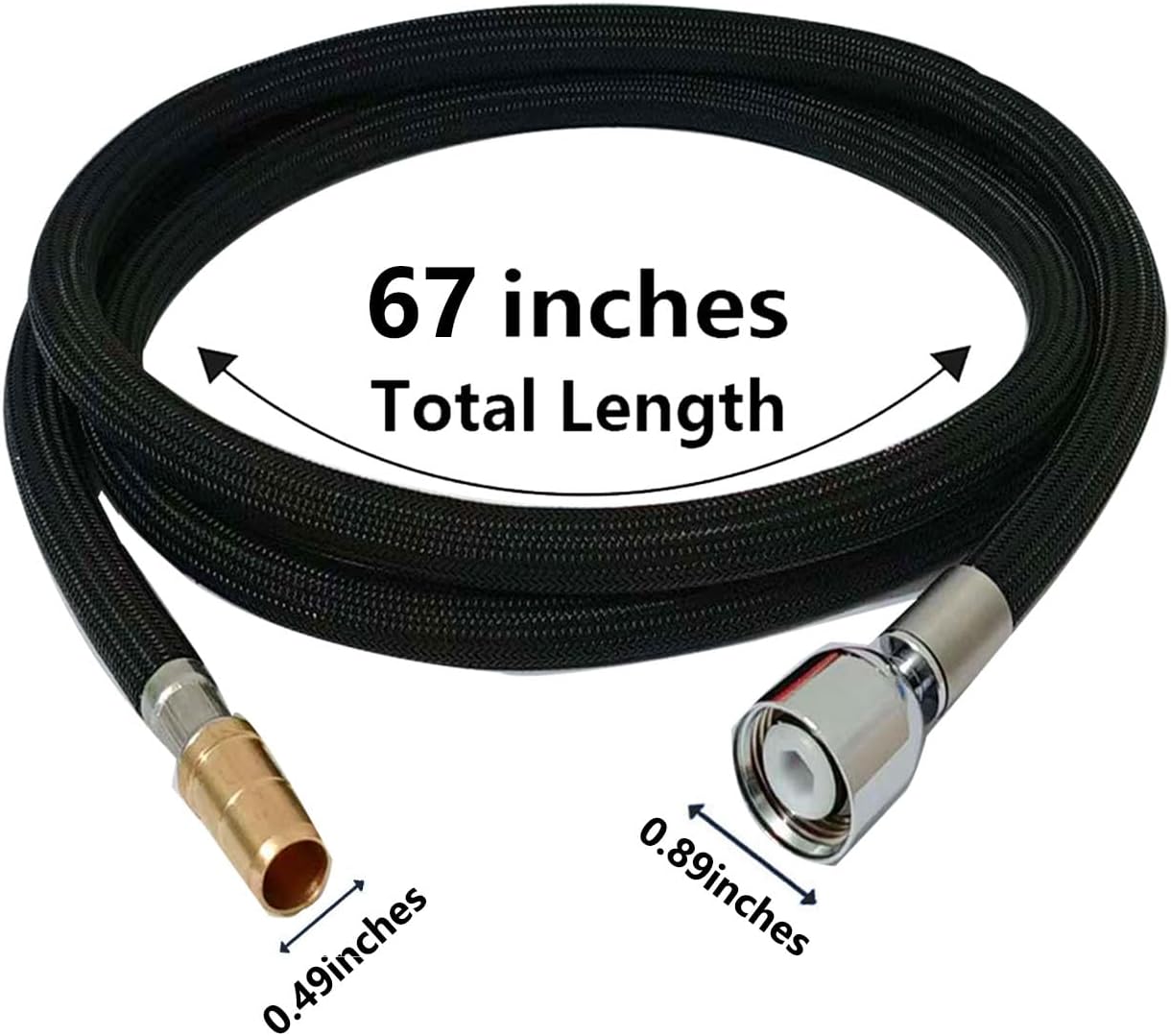 Kitchen Sink Faucet Hose Kit Compatible with Kohler K-1219935-BC, 67" Pull-Out Faucet Hose Replacement for Part K-1304674-BC, Chrome Finish