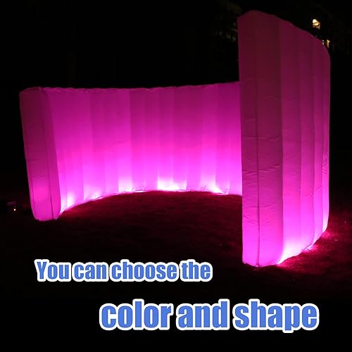 Miniatura 2 de Espiral inflable para cabina de fotos (blanco, 10 x 8.85 x 5 pies7 pies), tira de luz LED staelea (16 cambios de color), pared inflable para cabina