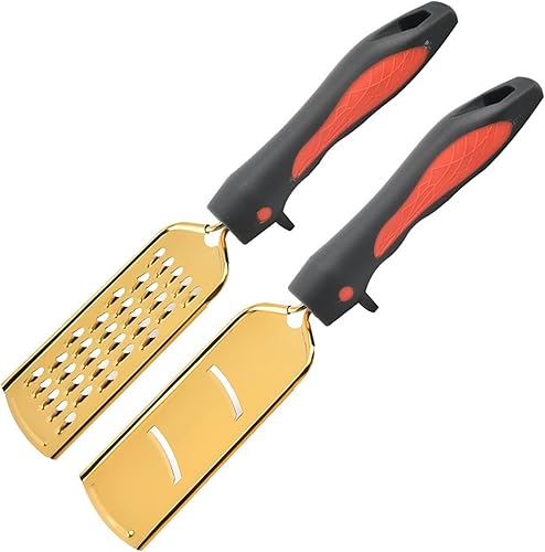 Miniatura 16 de Rallador de queso profesional, rallador de queso de acero inoxidable dorado de mano, rallador de manivela de mano, prácticos utensilios de cocina,
