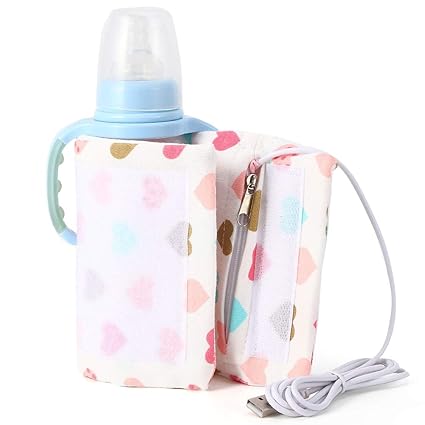 Baby Bottle Warmer, Easy to Carry Heating Equipment Fixed Friction ASD Infant Feeding Bottle Warmer, for Home Early Education(Love)