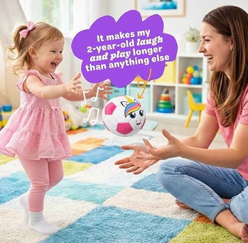 Vista 4 de Move2Play, Hilariously Interactive Toy with Music & Sound Effects for Boy & Girl Ball for Toddler & Baby 6, 12, 18+ Months 1, 2, 3+ Year Old