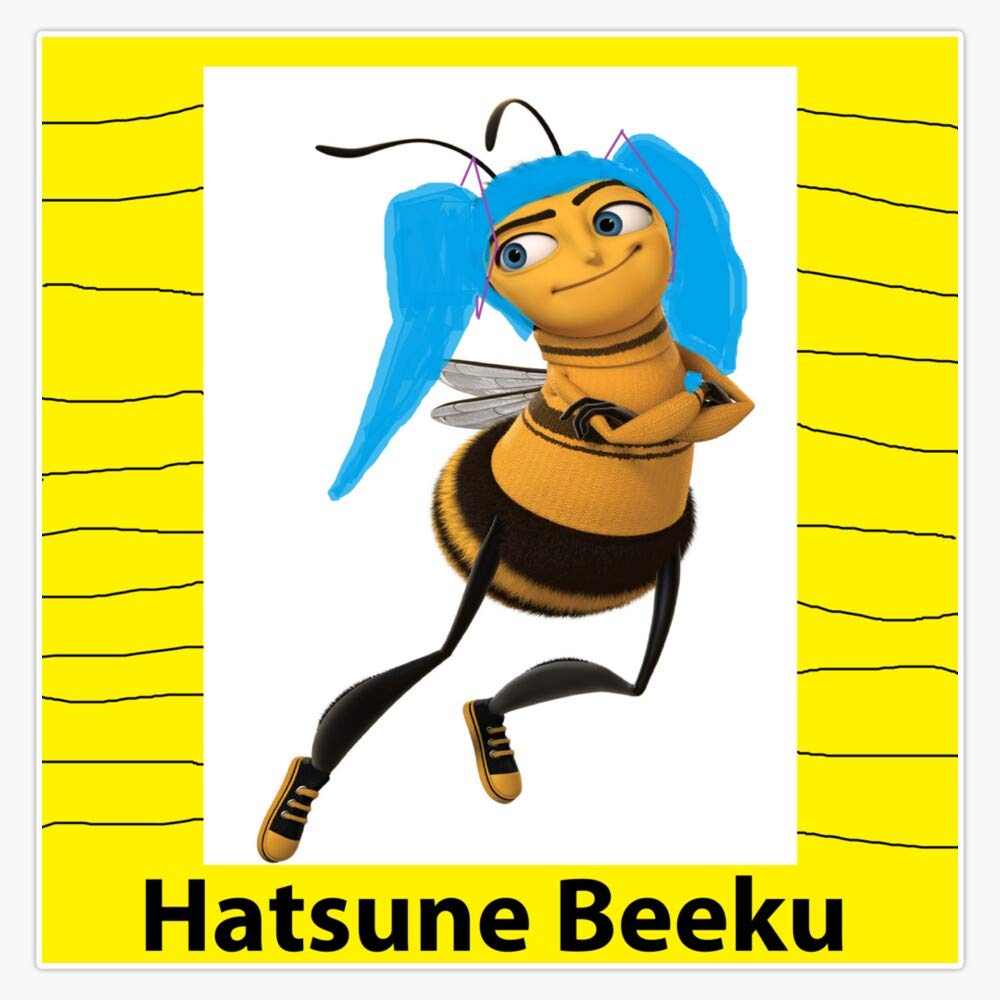 LAD Studio Hatsune Beeku 2.0 Sticker Vinyl Bumper Sticker Decal Waterproof 5" -