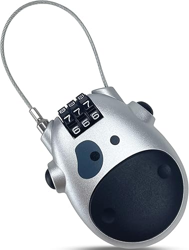 Sutekus Cerradura de combinación con cable retráctil de 30 pulgadas, candado de combinación de 3 dígitos, candado de equipaje para casco, cochecito, disponible en Yaxa Colombia