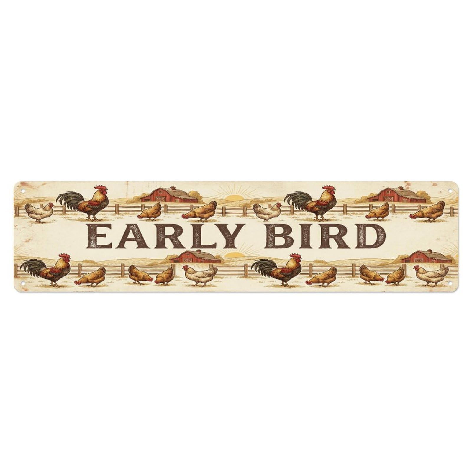 Xanthor Style Metal Tin Sign Vintage Yard Rooster Farmhouse Funny Cock Backyard Farm