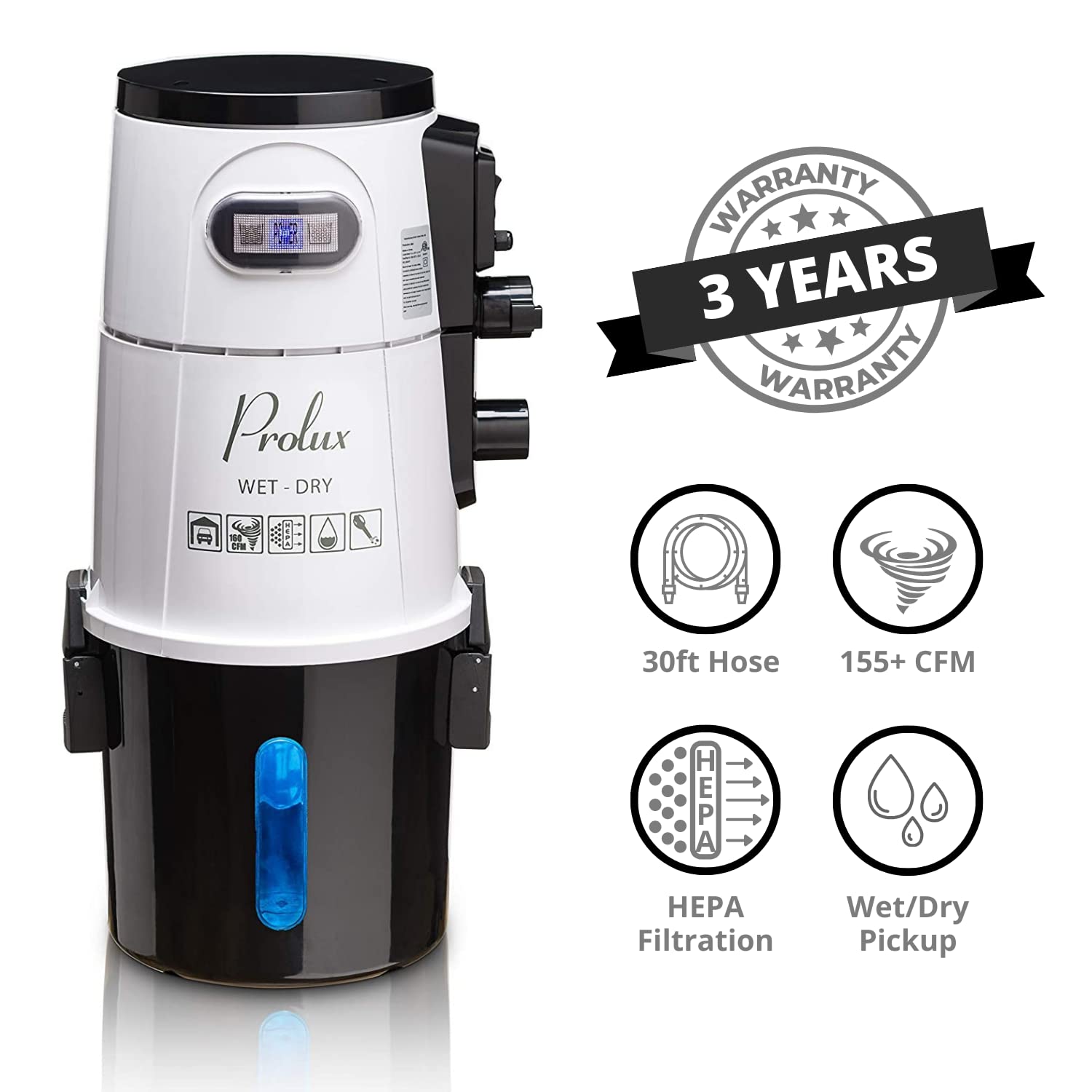 Prolux Professional Wet/Dry Garage Vacuum with Vehicle Detail Kit and