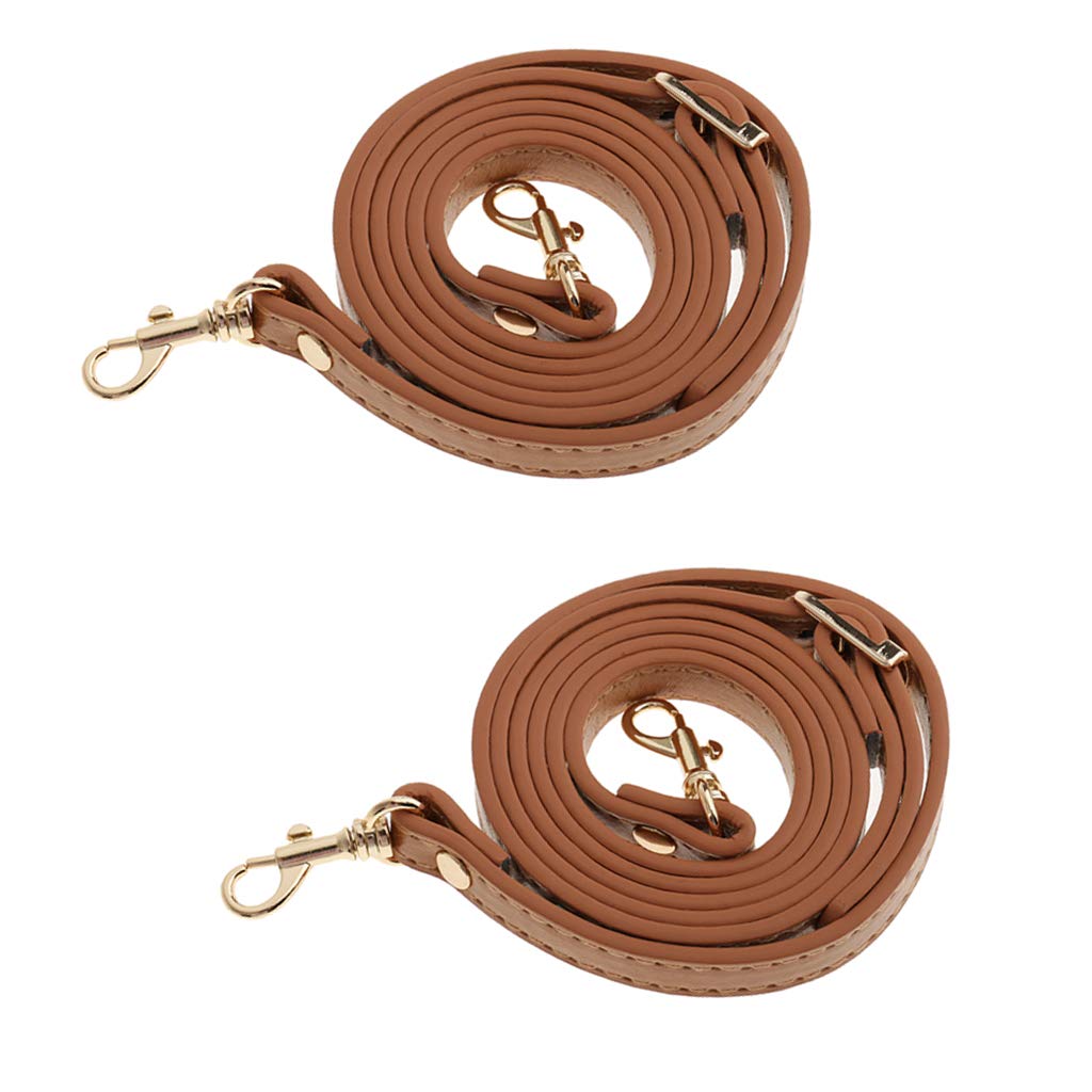Sharplace Khaki Qty(2) Unknown 2 Pieces Leather Purse Chain Strap Replacement For Crossbody, Clutch Or Handbag - 120Cm - With Lobster Clasp, Khaki, Adjustable Length