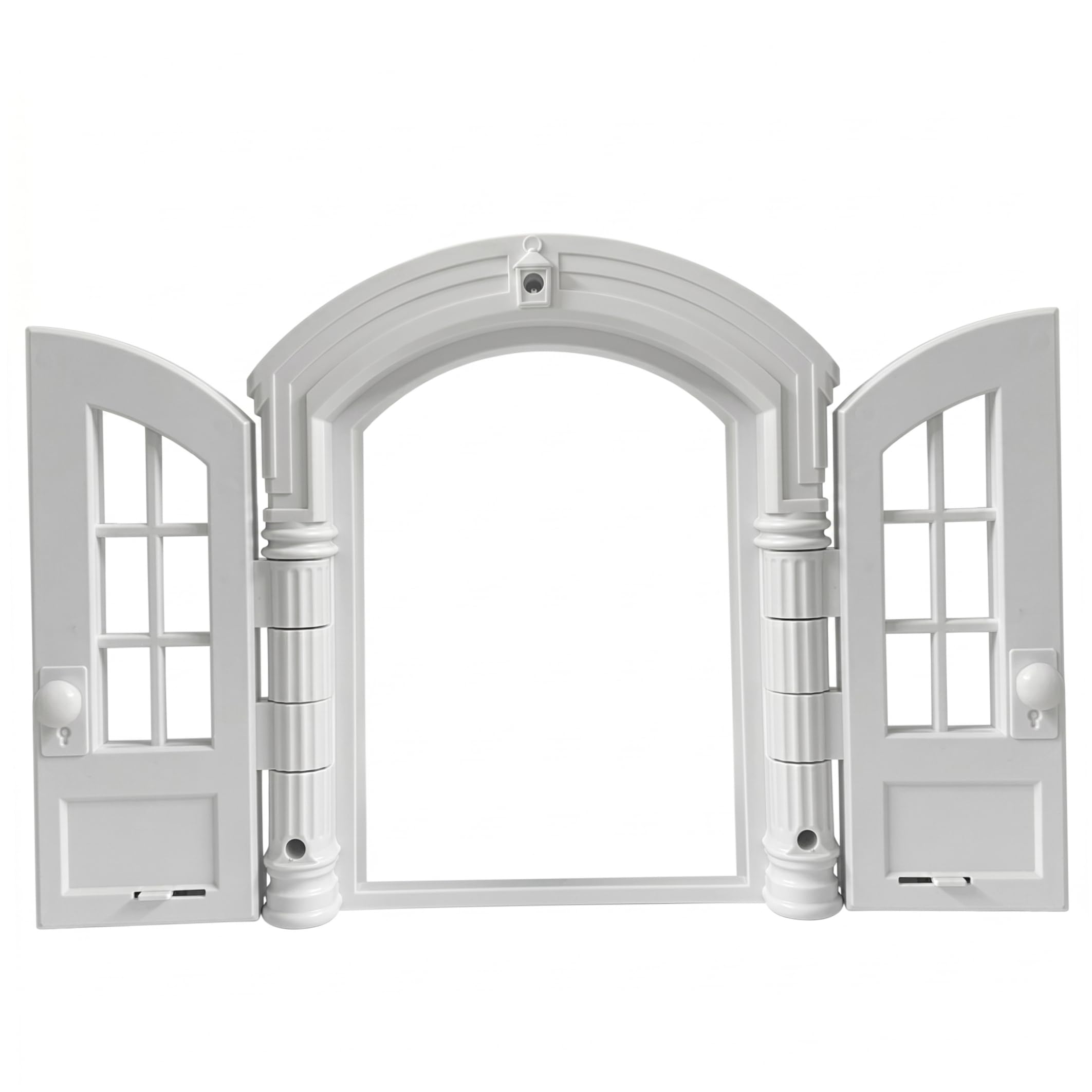 Licsaliwe Interior Cat Door - Flap-Free Design Indoor Cat Door for Cats & Small Dogs, Secure Lockable PPet Doors, White