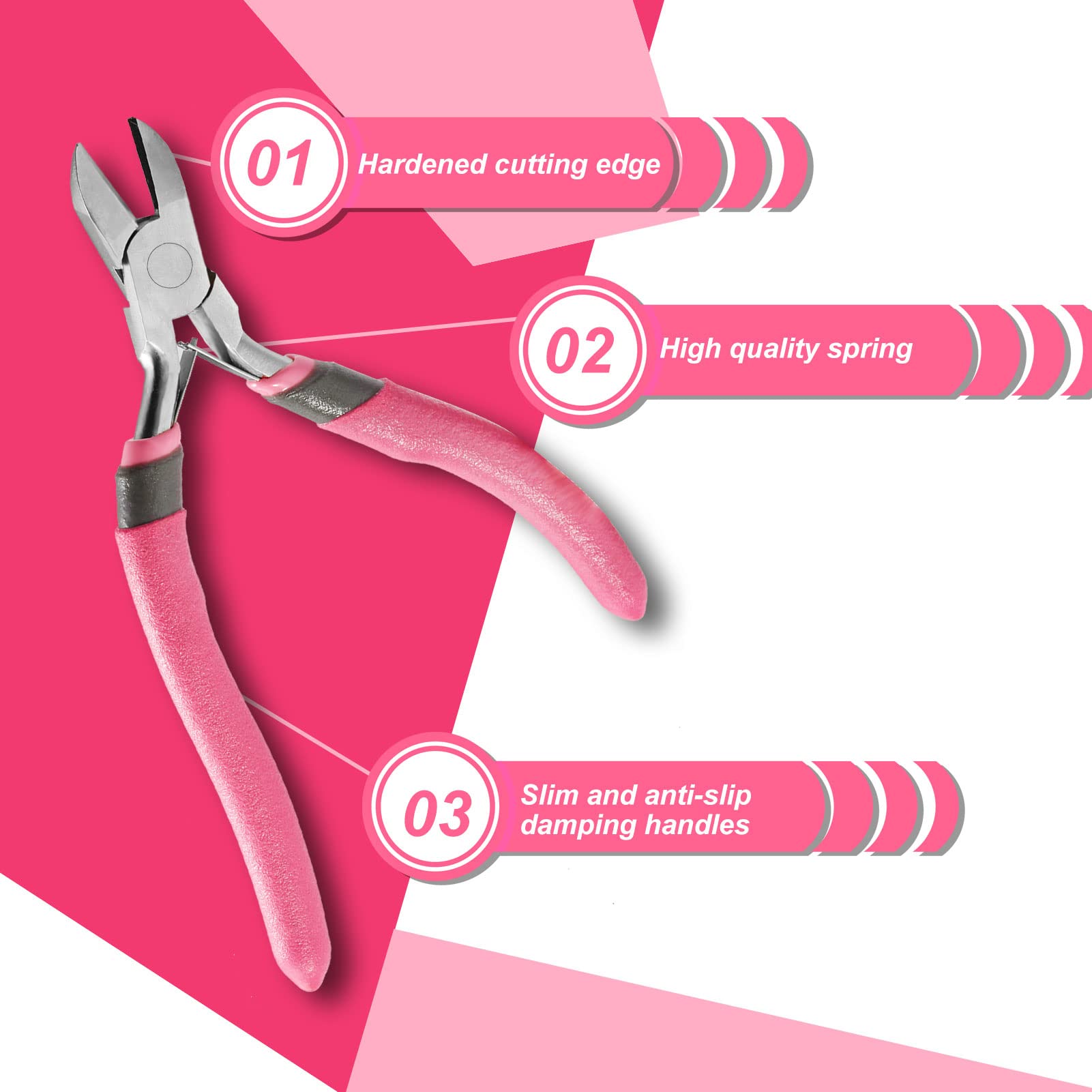 SPEEDWOX Precision Diagonal Cutting Pliers 5 Inches Wire Flush Cutters Electronics Pliers Wire Clippers Side Cutting Nippers for Cut Electronics Wires Jewelry and DIY - Image 3
