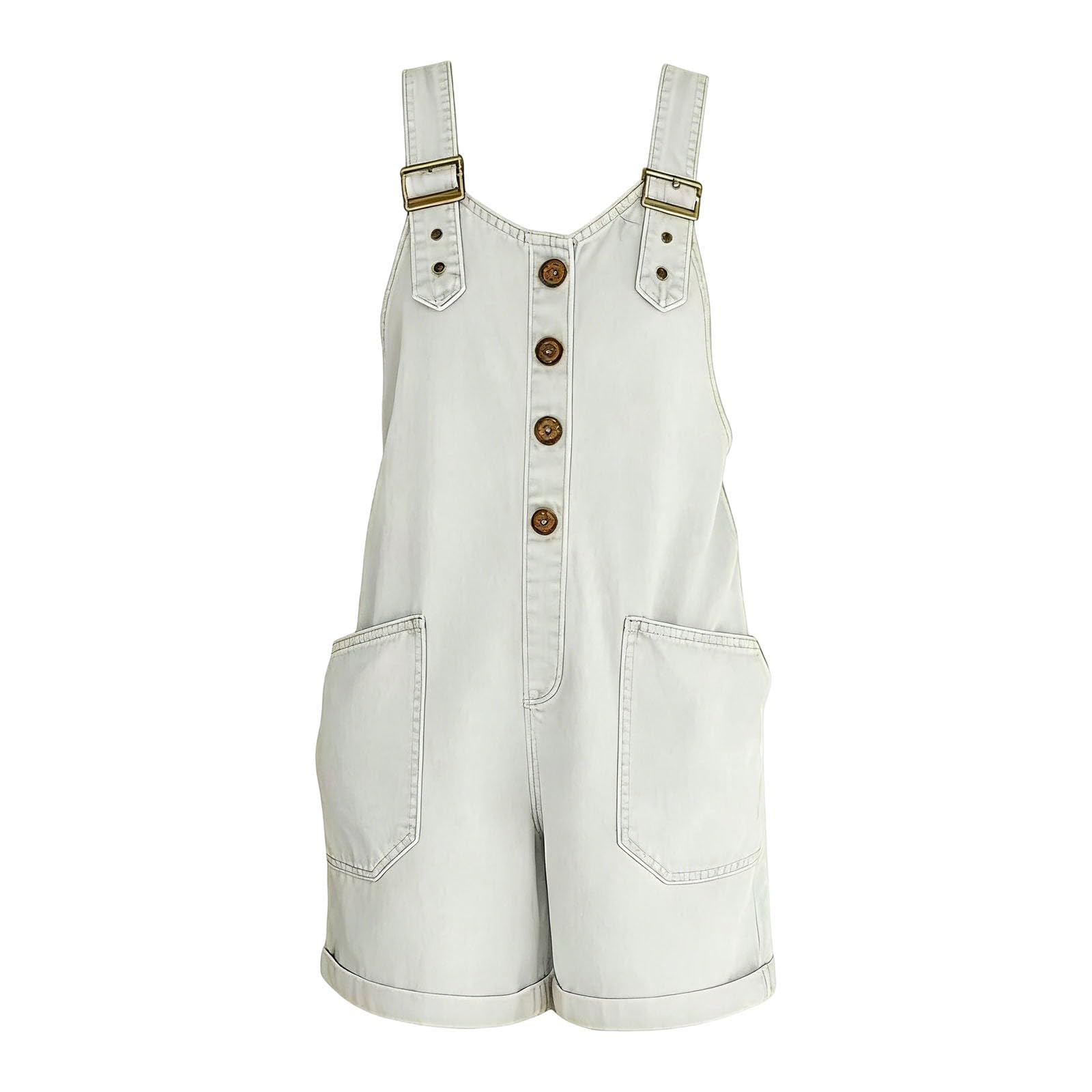 Salopette Jeans Donna Estiva Corta Cotone Elegante Tuta in Denim Pantaloni da Lavoro Lunghi Jumpsuit Intera Comoda Larga con Tasca Spalline Regolabili Leggera Baggy Salopettes da Casa Playsuit Mare