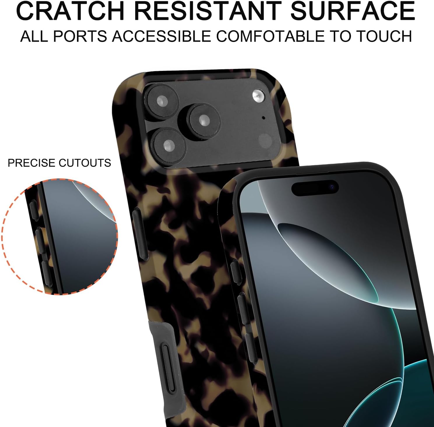 uCOLOR Compatible with iPhone 17 Pro Max Case [8 ft Drop Tested] Compatible with MagSafe - Protective Luxury Designer Mag Series Scratch-Resistant Shockproof Cover Cases 6.9" (Tortoise Shell) - Image 5