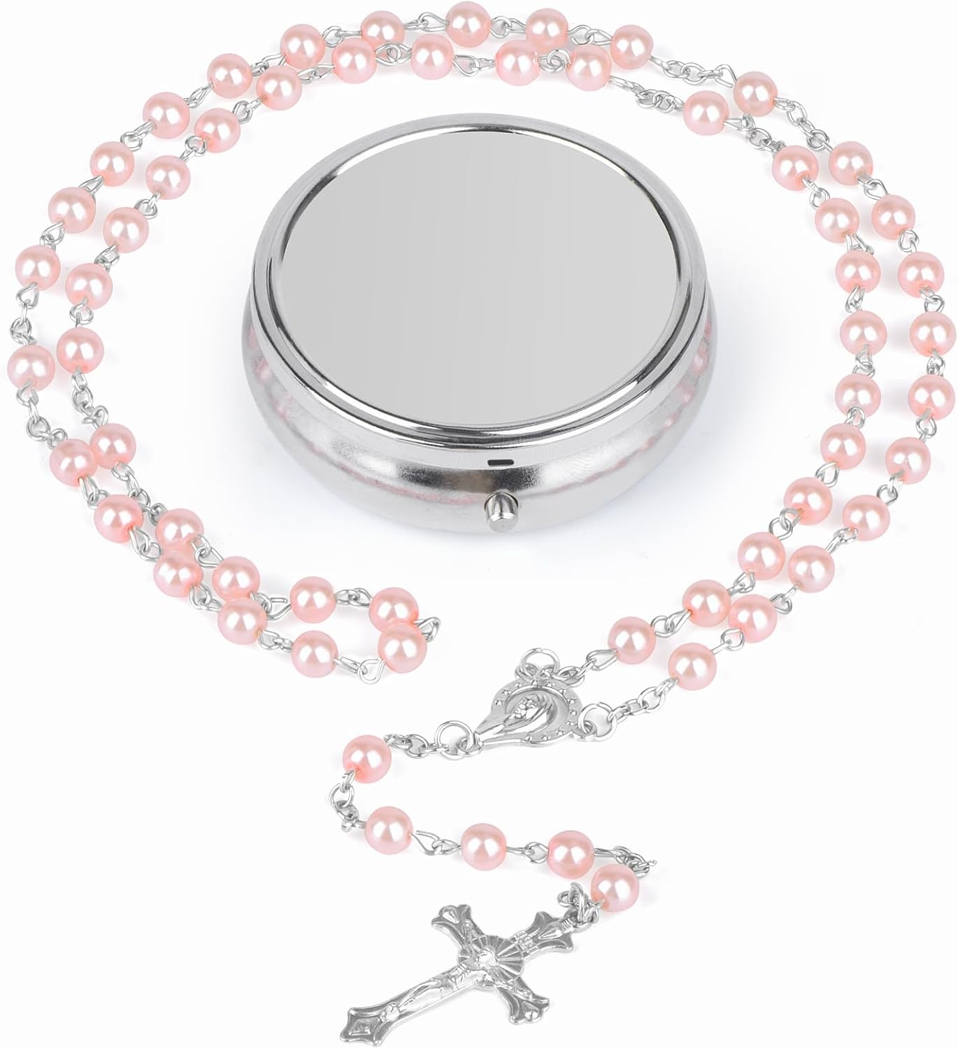 NCPLYGOU ロザリオビーズ カトリックネックレス 10代の少女への確信