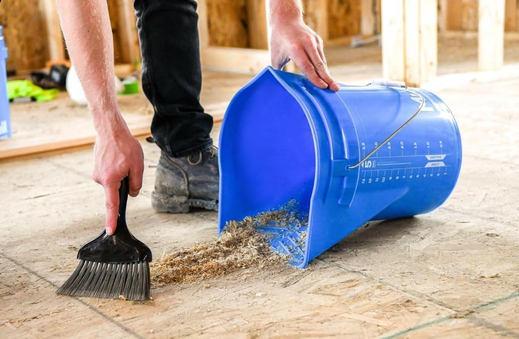 5-Gallon Multi-Use Bucket with Paint Tray, Dustpan Edge and Spout