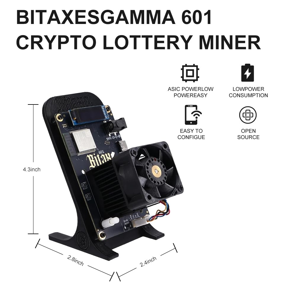 Novo minerador de bitcoin bitaxe gama 601 solo mineiro 1.2th/s 2.4G Wifi18w  bm1370 do antminer s21 pro asic mineiro btc mineiro criptografia |  Amazon.com.br