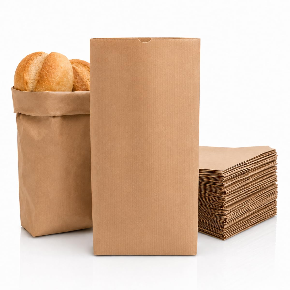 verpacking Kraftpapiertüten 17 x 26 cm Braun mit Kreuzboden 7 cm [Größe und Stückzahl wählbar] lebensmittelunbedenklich Papiertüten Tüten Kreuzbodenbeutel 1000 Stück
