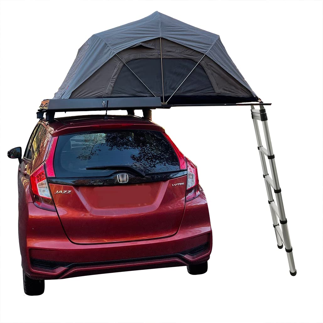 EZUNSTUCK Car Rooftop Tent, Hard Shell Car Roof Tent, Waterproof and Breathable, Equipped with Teles