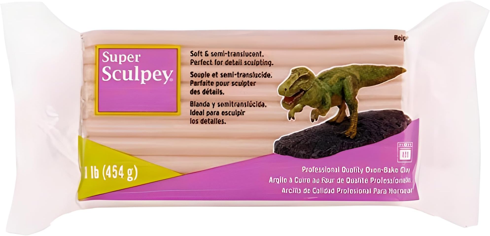 Super Sculpey: Polymer Clay: Beige - 1 lb Pack - Soft Oven Bake Clay, Non-Toxic, Created for Advanced Sculptors-Artists-Model Makers-Movie Studios