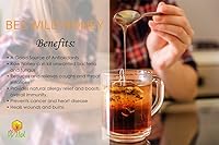 Vista 4 de Bee Wild Miel orgánica sin filtrar 100% pura sin filtrar infundida con pimienta fantasma, diablo, 12 onzas, paquete de 2