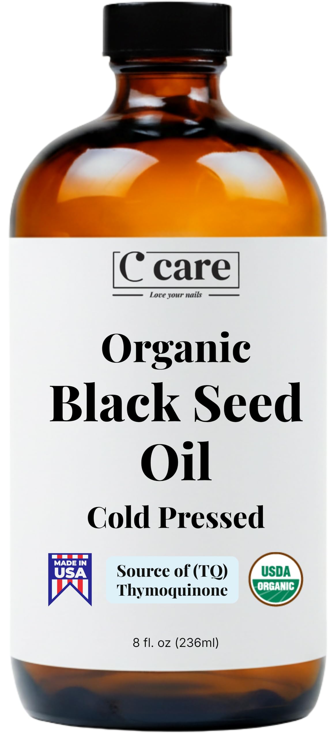 Vocks Black Seed Oil Organic Cold Pressed Unrefined Glass Bottle, 8 Fl oz 8 Fl Oz (Pack of 1)