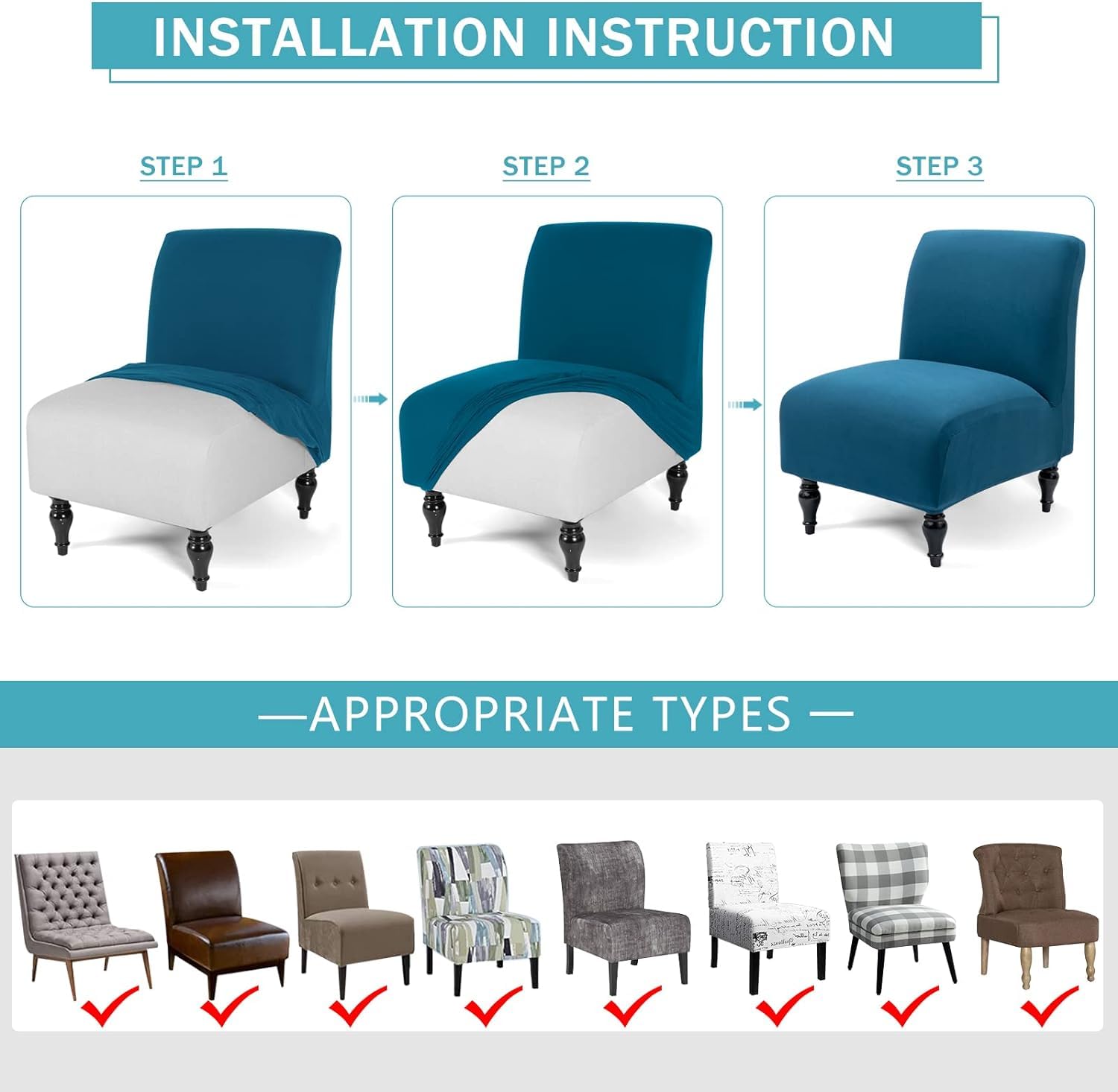 Coprisedia Elasticizzato Senza Braccioli - Fodera Antiscivolo Per Soggiorno, Design Stampato - Foto 2
