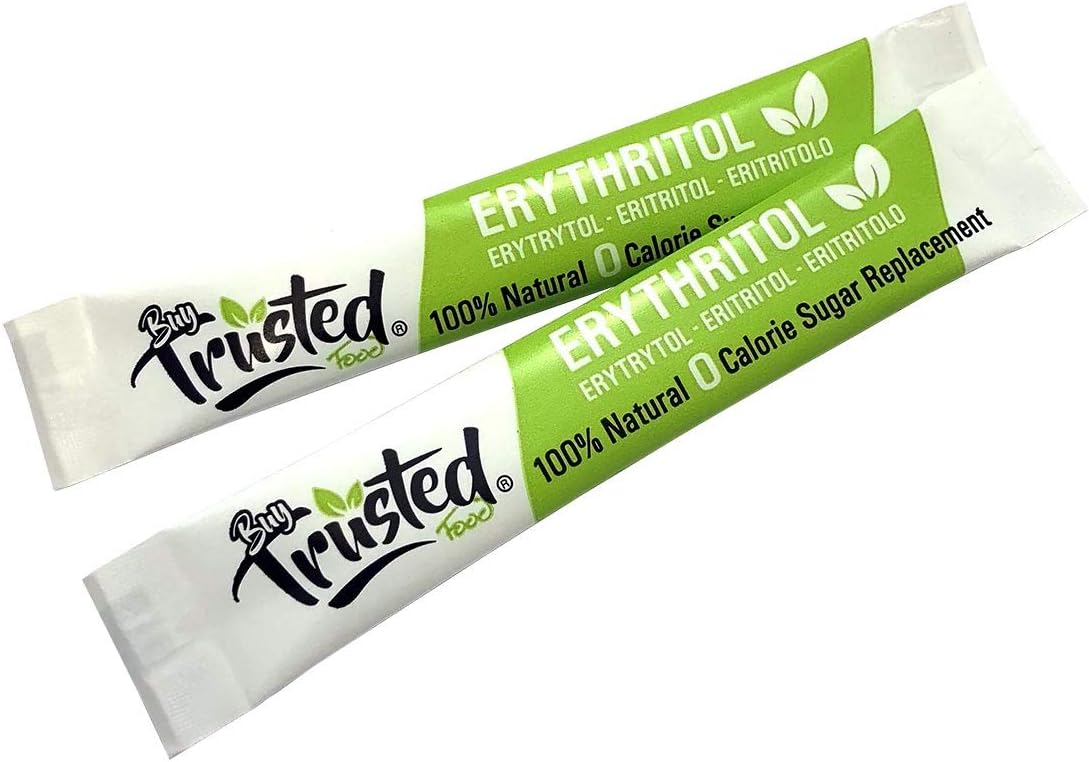 BTF Erythritol Sticks - Zero Calorie 100% Natural Sugar Replacement (100 x 4g)