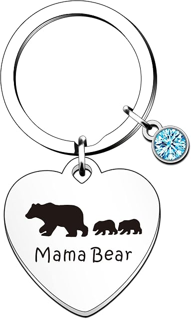 HULALA Mum Gifts Mum Keyring from Daughter Son Mother Mummy Mom Gifts Christmas Birthday Mother's Day Gifts Mama Bear Keychain