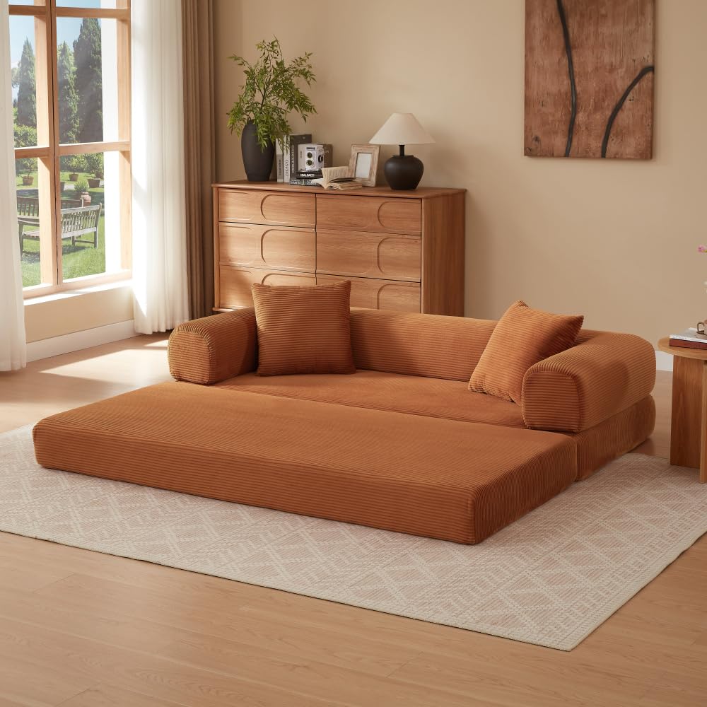Sapgaks Sofá Plegable, sofá Convertible, Conjunto de sofá y Silla Seccional sin Marco, sofá Cama que se Puede Convertir en Cama, sofá con Suelo de Tatami, Adecuado para la Sala de Estar. Dormitorio