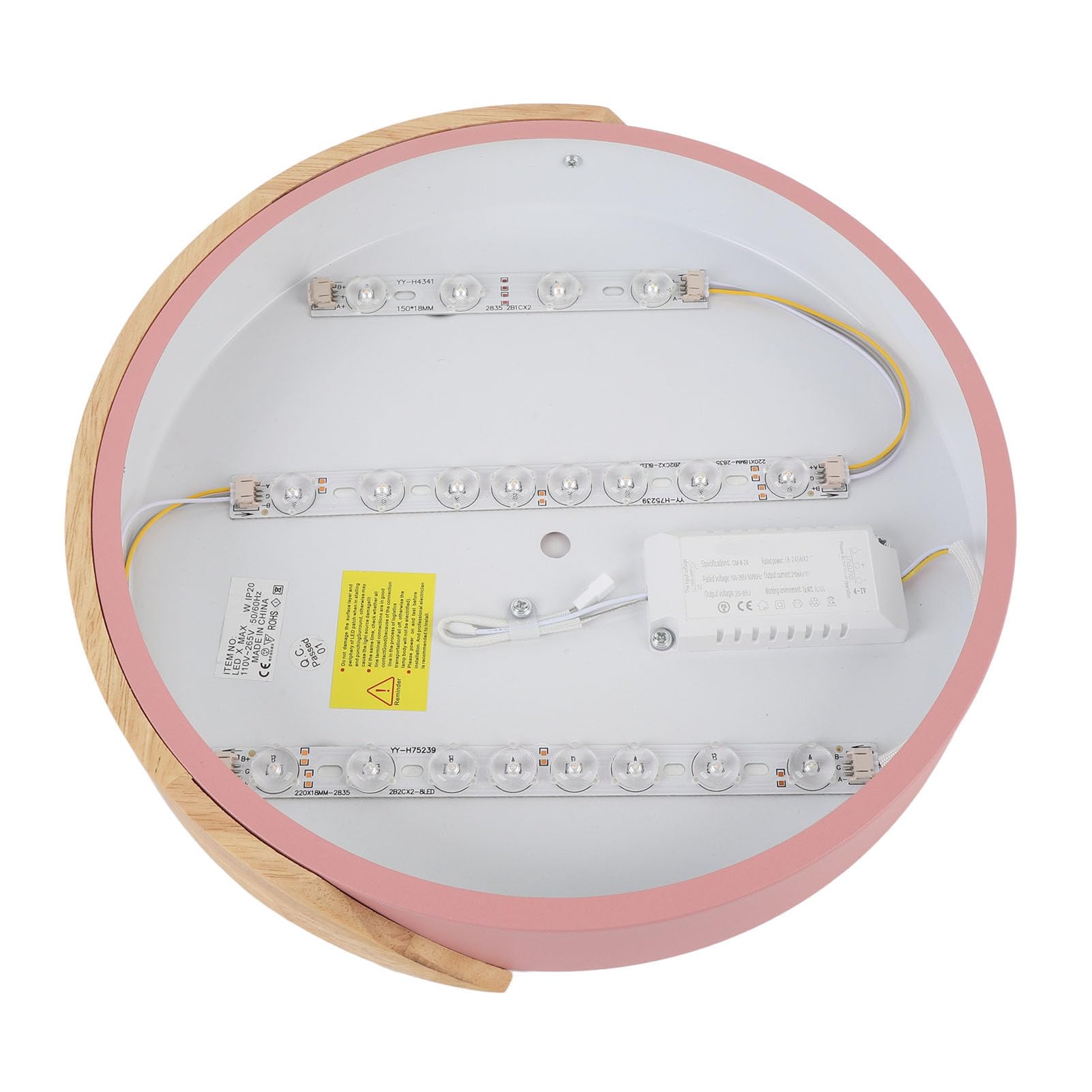 Sufitowa LED Możliwość Przyciemniania Do Montażu Podtynkowego Drewniana Okrągła PC z Pilotem APP Control 86F 104F 140F 2000 Lm Do Sypialni Salon Kuchnia Biuro
