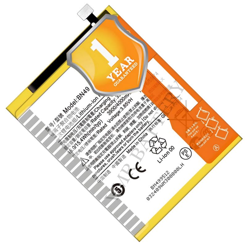 Image of Original BN49 Battery Compatible for Xiaomi Redmi 7A (MZB7995IN, M1903C3EG, M1903C3EH, M1903C3EI) - (4000mAh) - 1 Year Warranty K7
