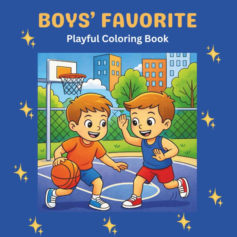 Boys' Favorite: Playful Coloring Book