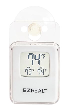Headwind 3" Digital Suction Cup Thermometer with Min/Max Memory Compact Indoor Window/GlassMount Temperature Monitor, 6Pack by EZREAD Model 8401517
