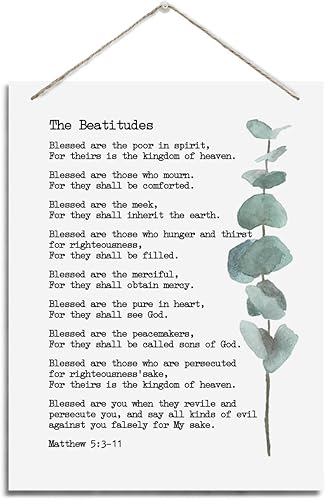 Decoración de pared inspiradora, letreros decorativos de madera para colgar, decoración religiosa para el hogar, decoración de madera colgante de