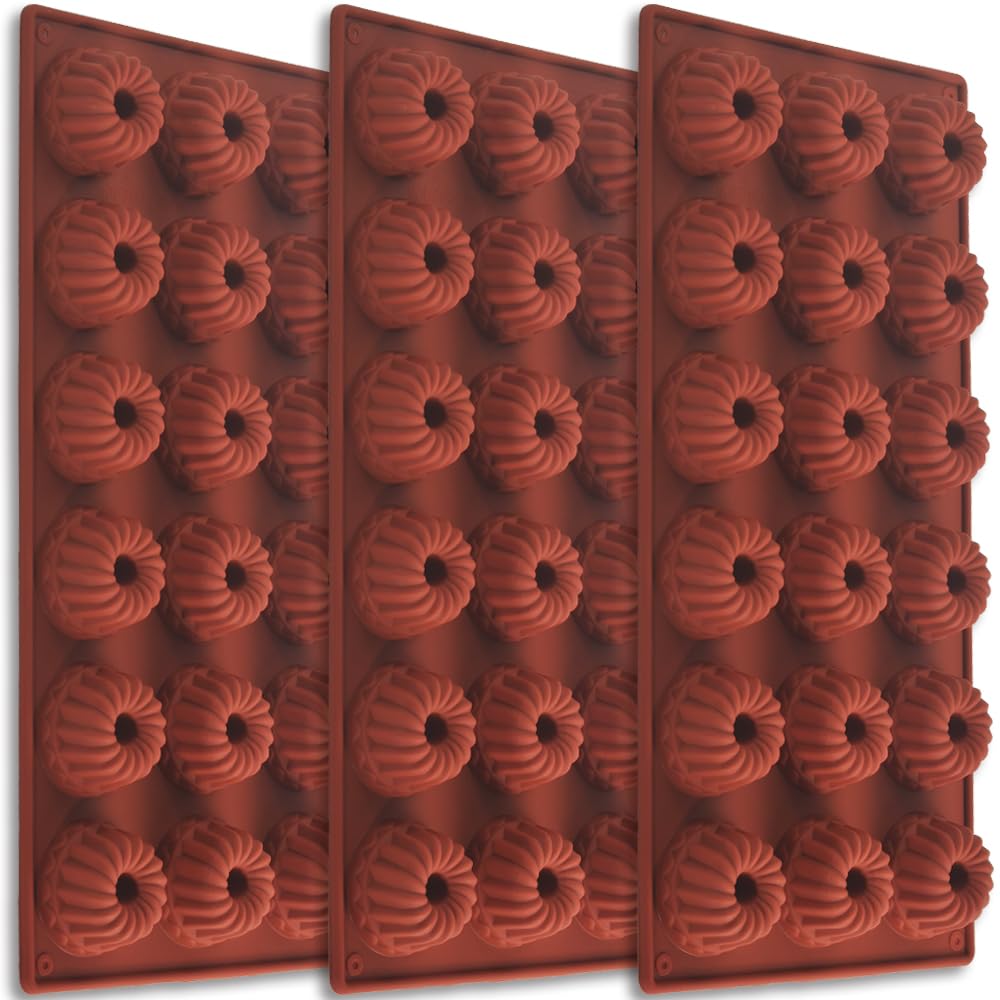 Siliconen Mini-cannelé Vorm 18 stuks - Diameter 3,5 mm - Anti-aanbak