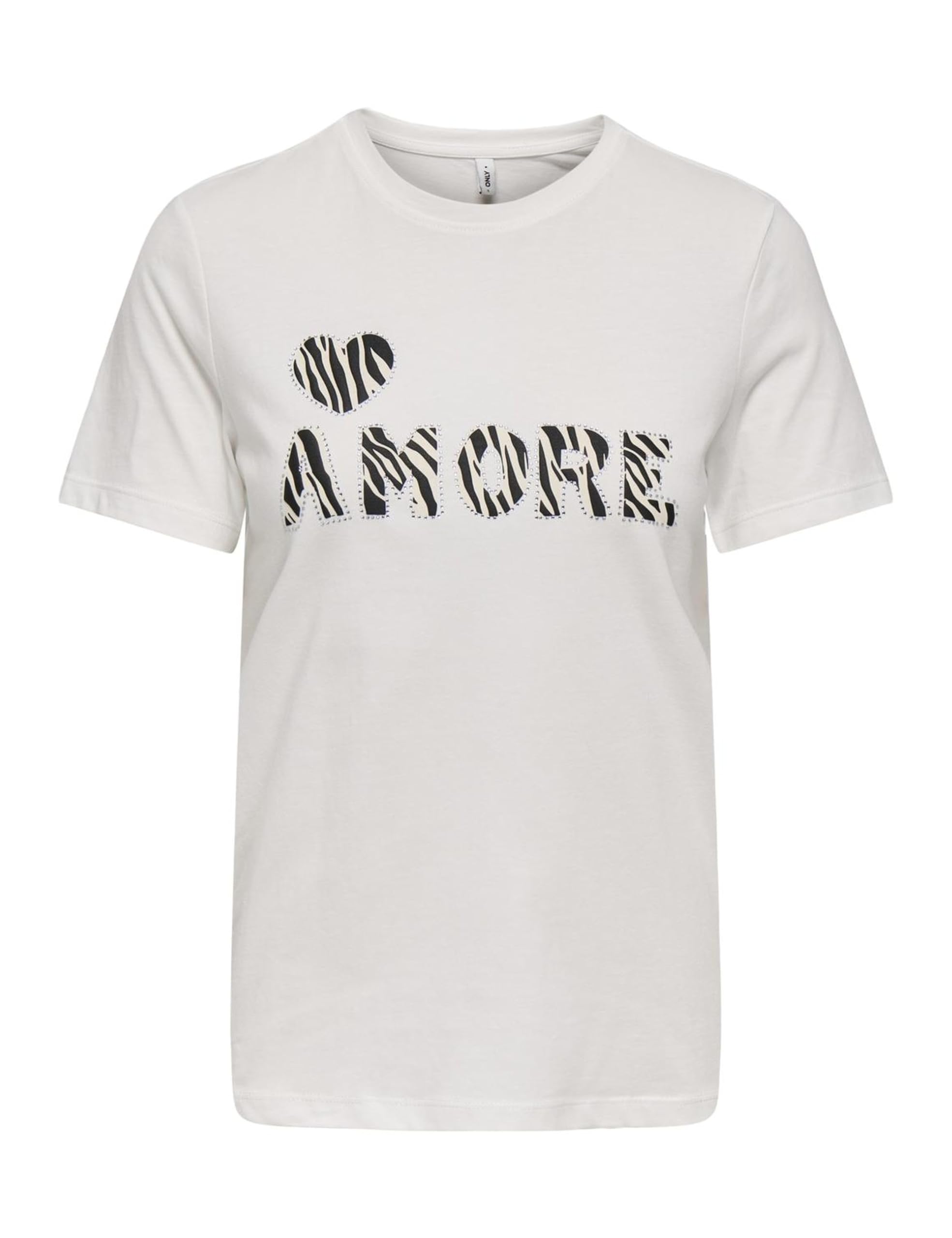 ONLY Damen Onlditte Life Rhnstn S/S Animal Top JRS