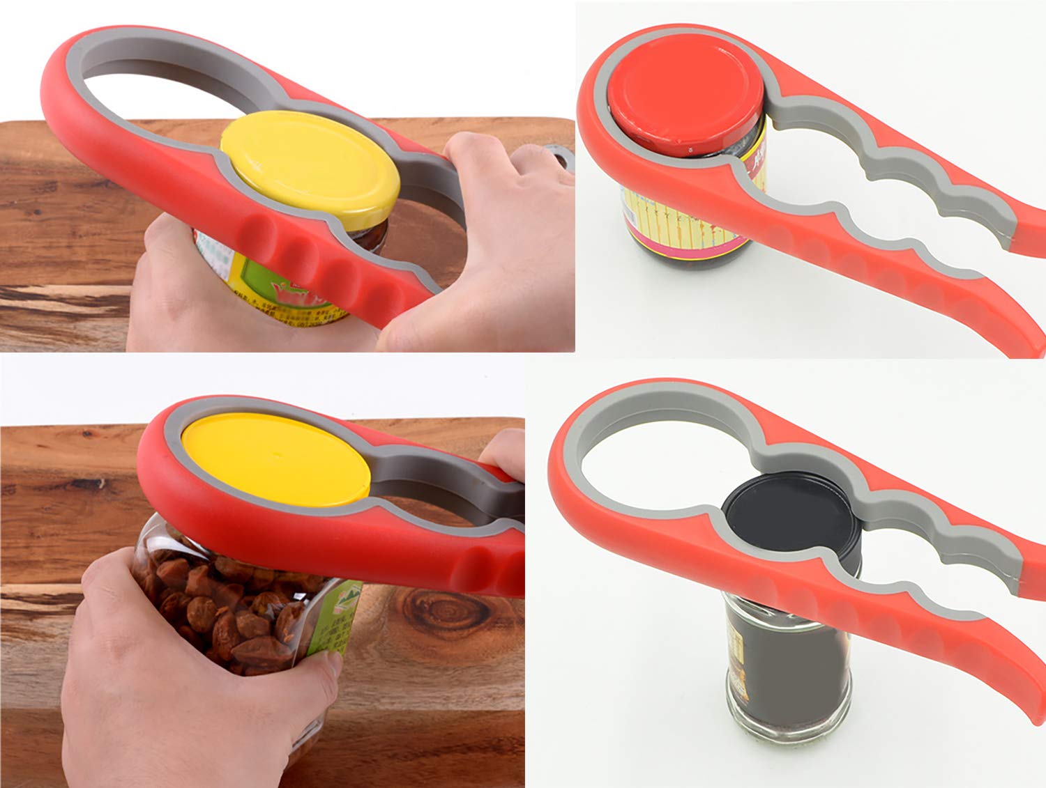 Apribarattoli, Apribottiglie Per Anziani, Artrite, Mani Deboli Pinze Per Coperchi Strumento Manuale Per Aprire I Barattoli Senza Sforzo Facile Da Regolare Estrattore Grande 95186402