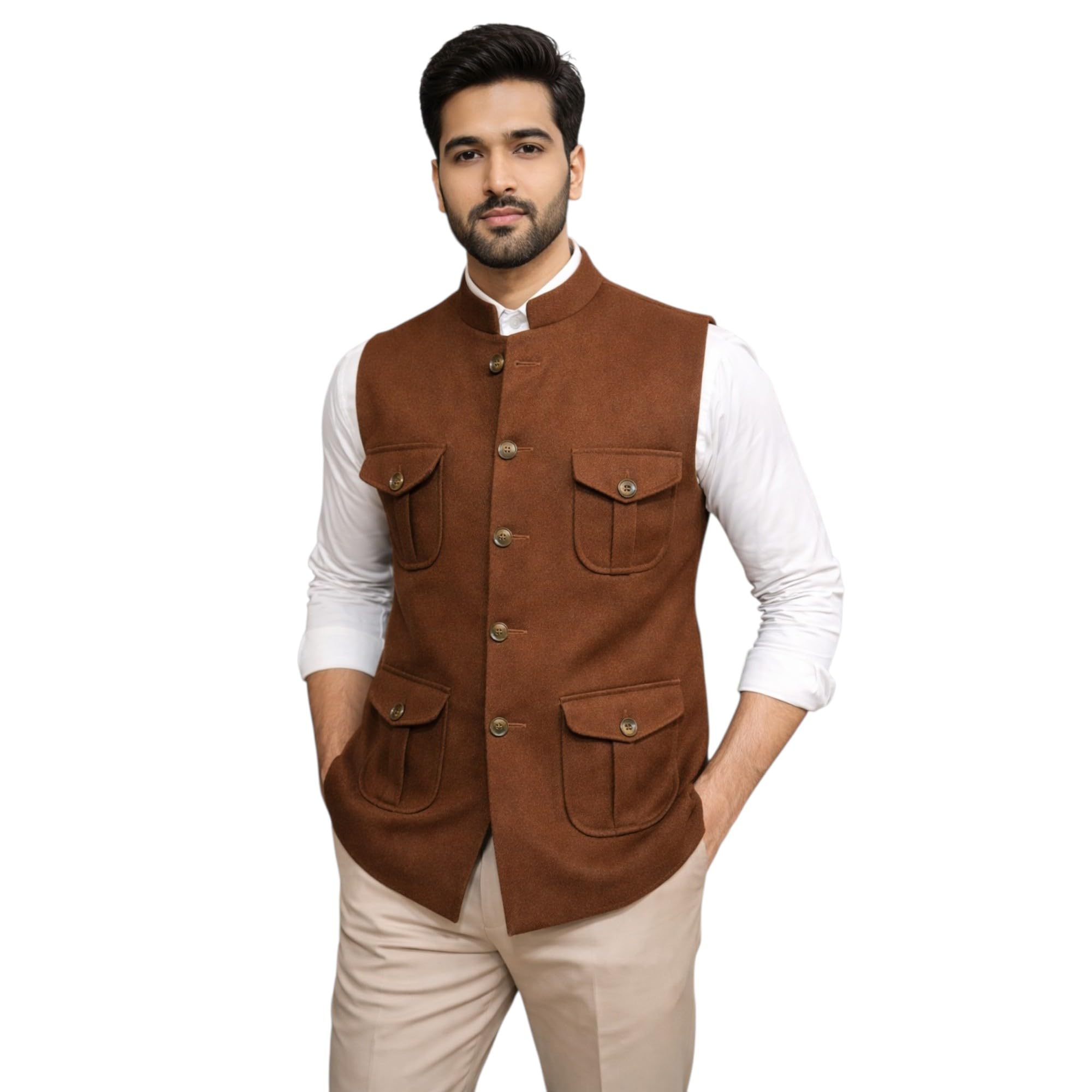glonex Men's Nehru Jacket Waistcoat-picture-13