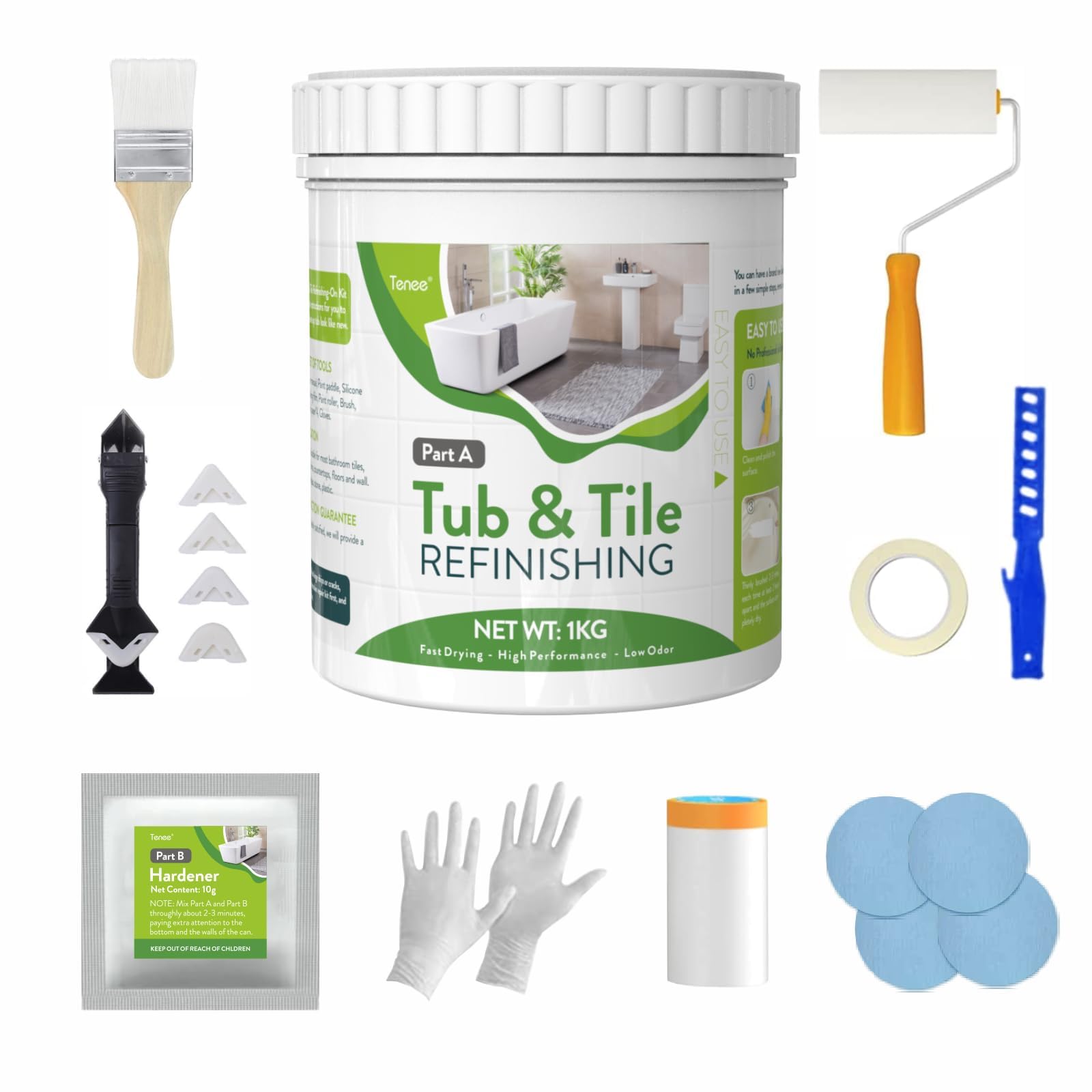DIY Sink Bathtub Reglaze Kit White, Tub And Tile
