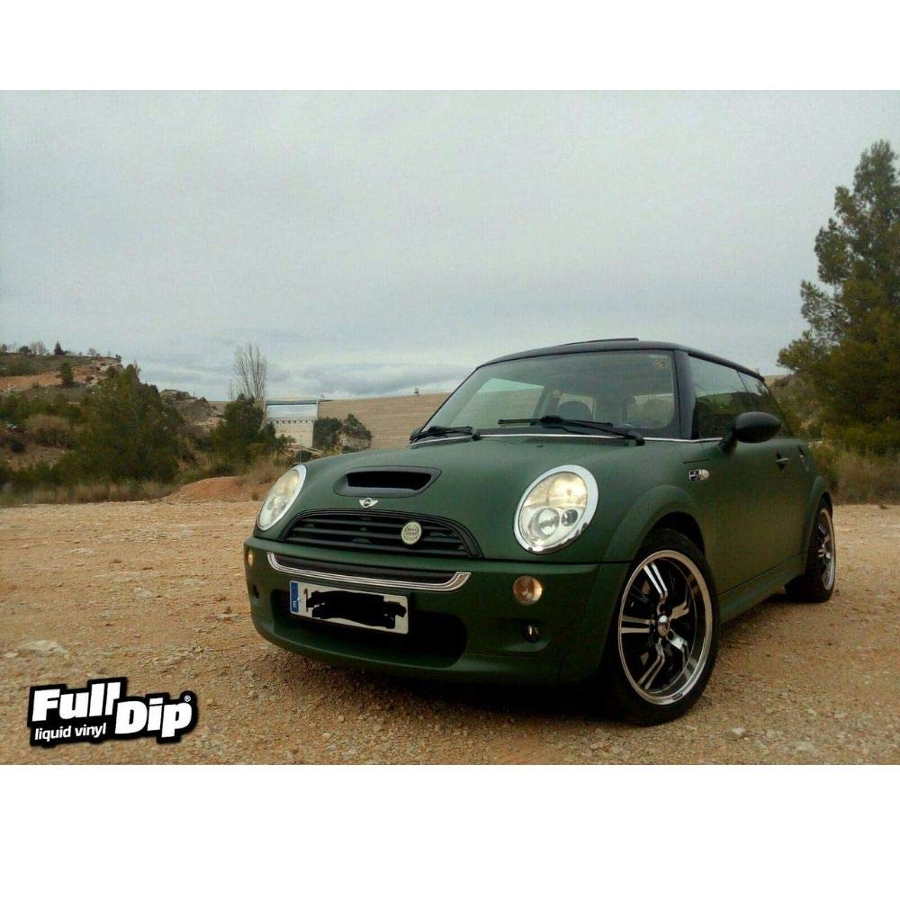 AutoFullCar - Full Dip Pintura para Coche Verde Militar Bote 4 litros - Listo para Aplicar