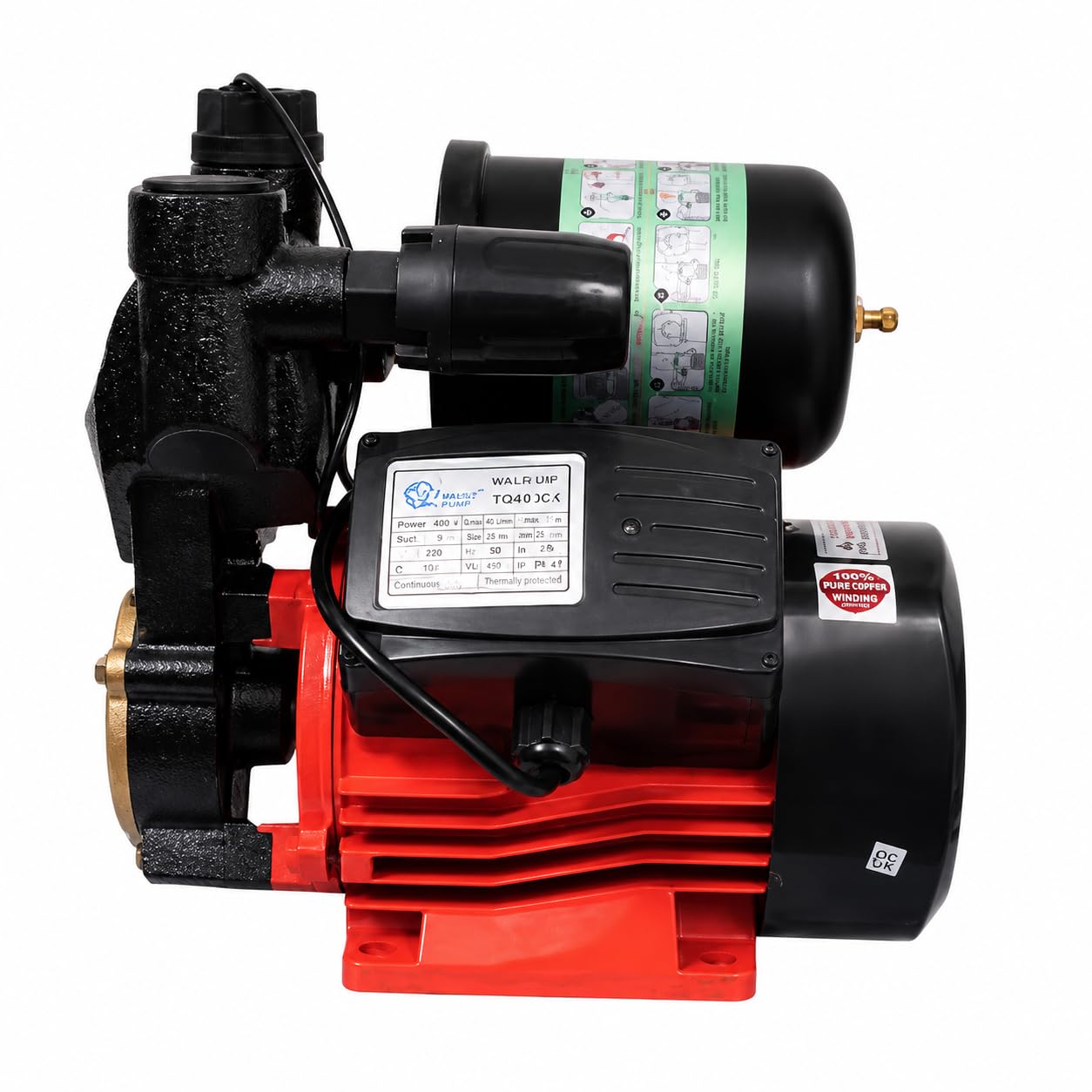 SkyBoost SG-4 1 HP Automatic Water Pressure Booster Pump | 100% Copper Motor | 2.5L Pressure Tank | High Pressure Pump for Shower, Body Jet & 3-4 Bathrooms-image-14