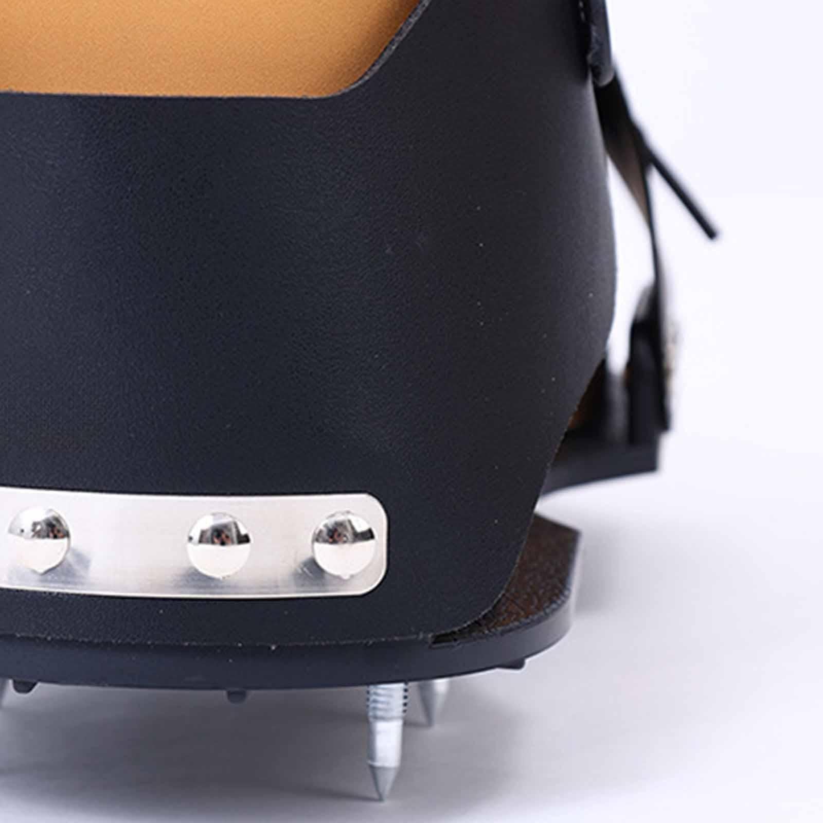 jojomis Chaussures aérateurs de pelouse efficaces pour terrasse, jardin, chaussures à pointes pour revêtements résineux installation de couverture EU 38-45 - clou 5 cm