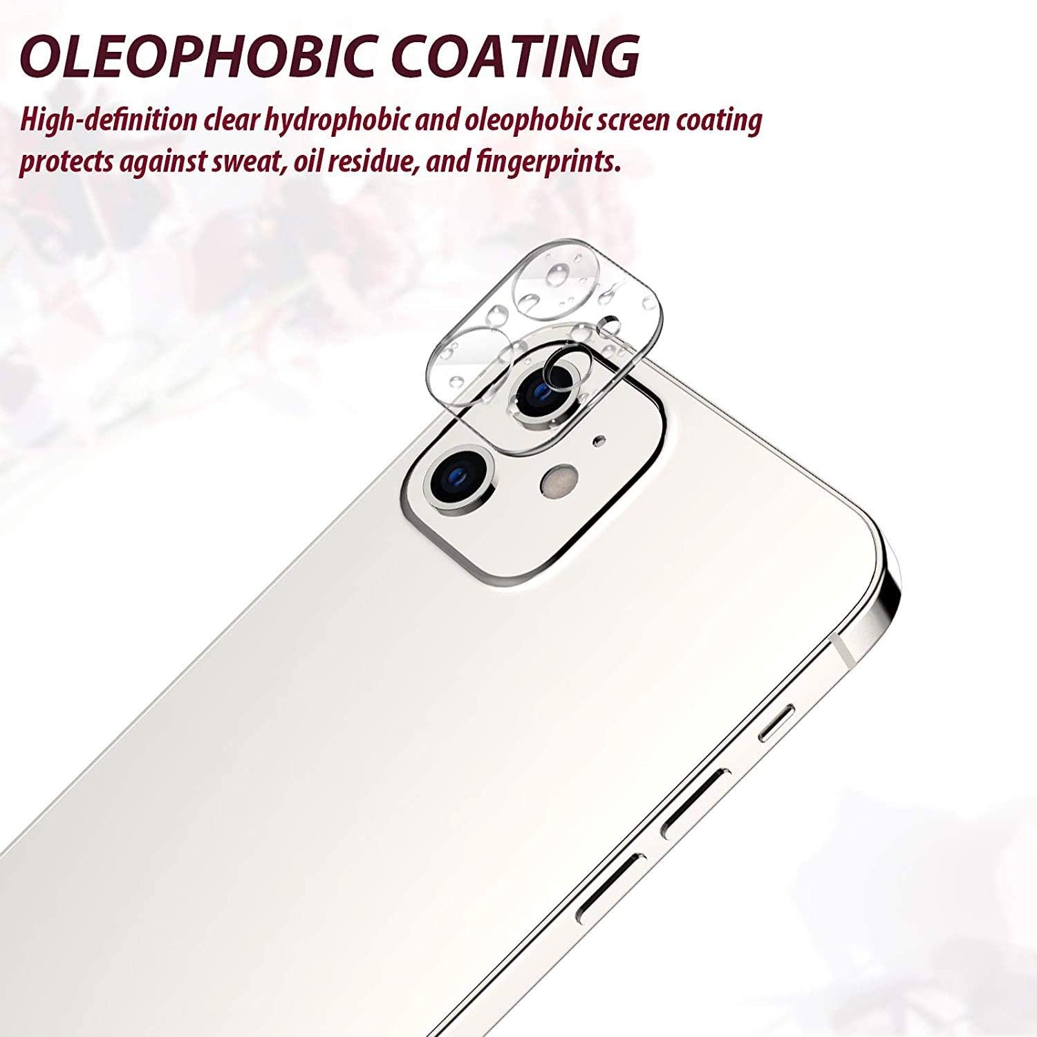 BoxWave Screen Protector Compatible with Apple iPhone 12 - CameraGuard Lens Protector, 9H Tempered Glass Camera Lens Protection