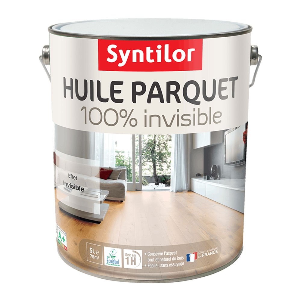 Syntilor - Huile Parquet 100% Invisible Incolore 5L