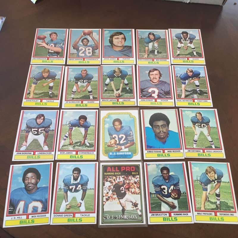 1974 Topps Football Buffalo Bills Official Team Set NrMt-Mt Ahmad Rashad RC