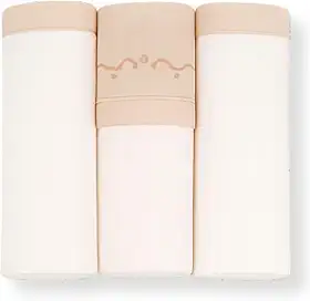 Cueiro para Bebê 100% Algodão Kit com 3 Unidades 80x80cm | Tecido Suave e Respirável | Ideal para Enxoval, Maternidade, Naninha e Proteção Diária (Creme/Bege)